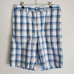 💕2 for $15 | Tony Hawk | Men's White and Blue Plaid Shorts